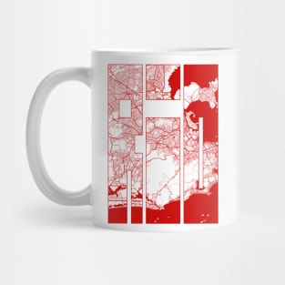 Rio de Janeiro, Brazil City Map Typography - Oriental Mug